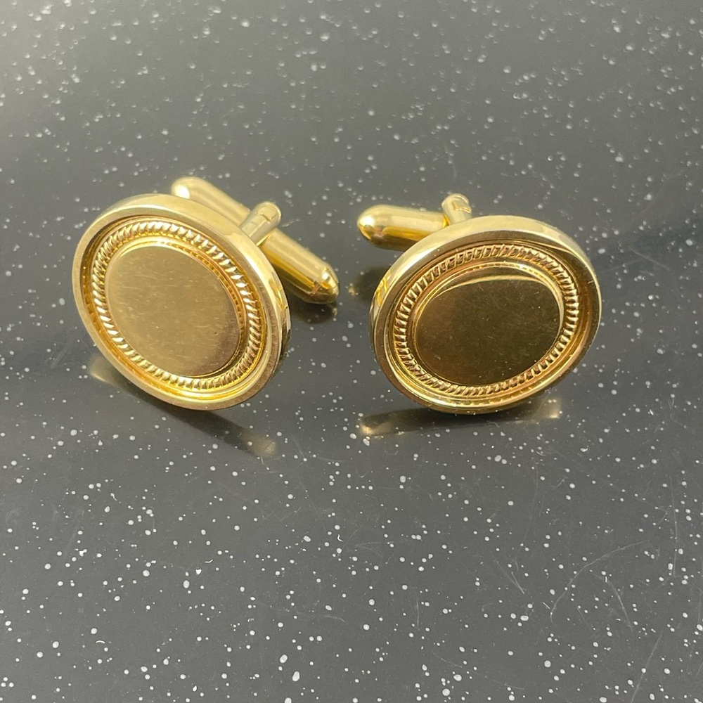 Elegant Gold-Tone Cufflinks